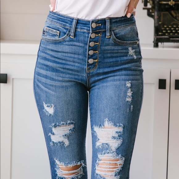 Judy Blue High-Rise Button Fly Jeans - Picture 7 of 10